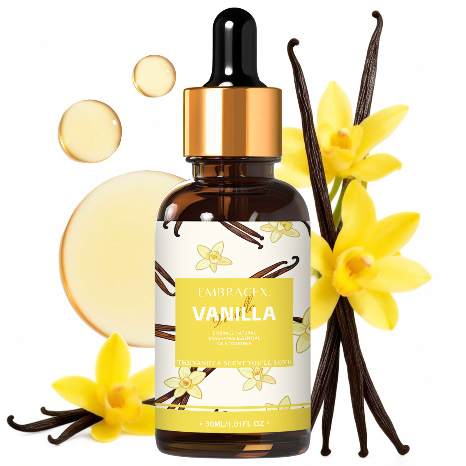 Candle Making Scents - 30ml Vanilya Esansiyel Yağı Difüzörler İçin
