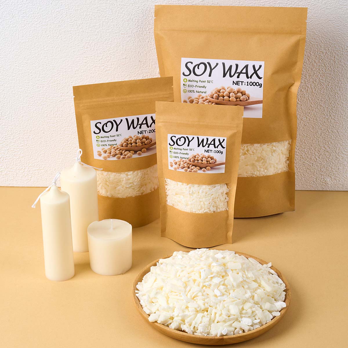 Candle Making With Beeswax - 1 Pound Saf Beyaz Soya Balmumu