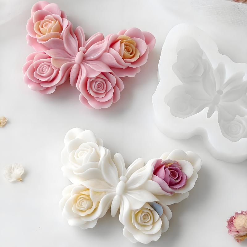 Candle Making Ideas - DIY Gül Kelebek Formu silikon kalıp
